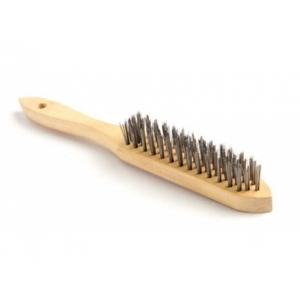 Brosse soudure en bois avec 4 rangs en acier