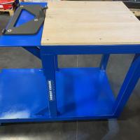 Chariot orbital pour coupe tube avec 4 roues pivotantes et frein sur 2 roues socomo vente direct accessoire support coupe scie a tube orbitalum axxair orbitalservice gbc orbitalwel