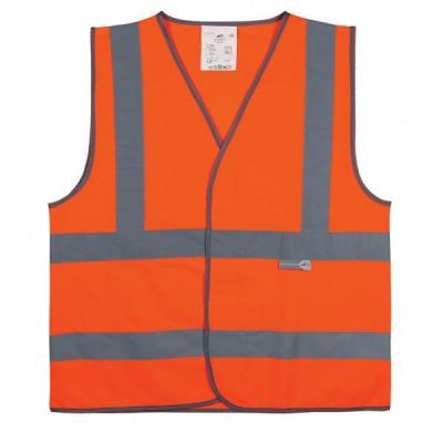 Gilet de securite orange a 4 bandes