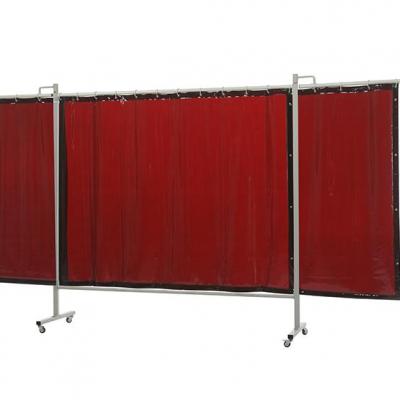 Panneau protection mobile atelier avec battants longueur 4000 par 2000 sur roulettes facile a transporter dans atelier soudure coupage rideau soudure plasma chalumeau anti uv anti 