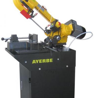 Scie a ruban ayerbe coupe sciage avec refroidissement eau pendant la coupe metaux chantier ou atelier monophase socomo vendeur machines outils professionnels france livraison gratu