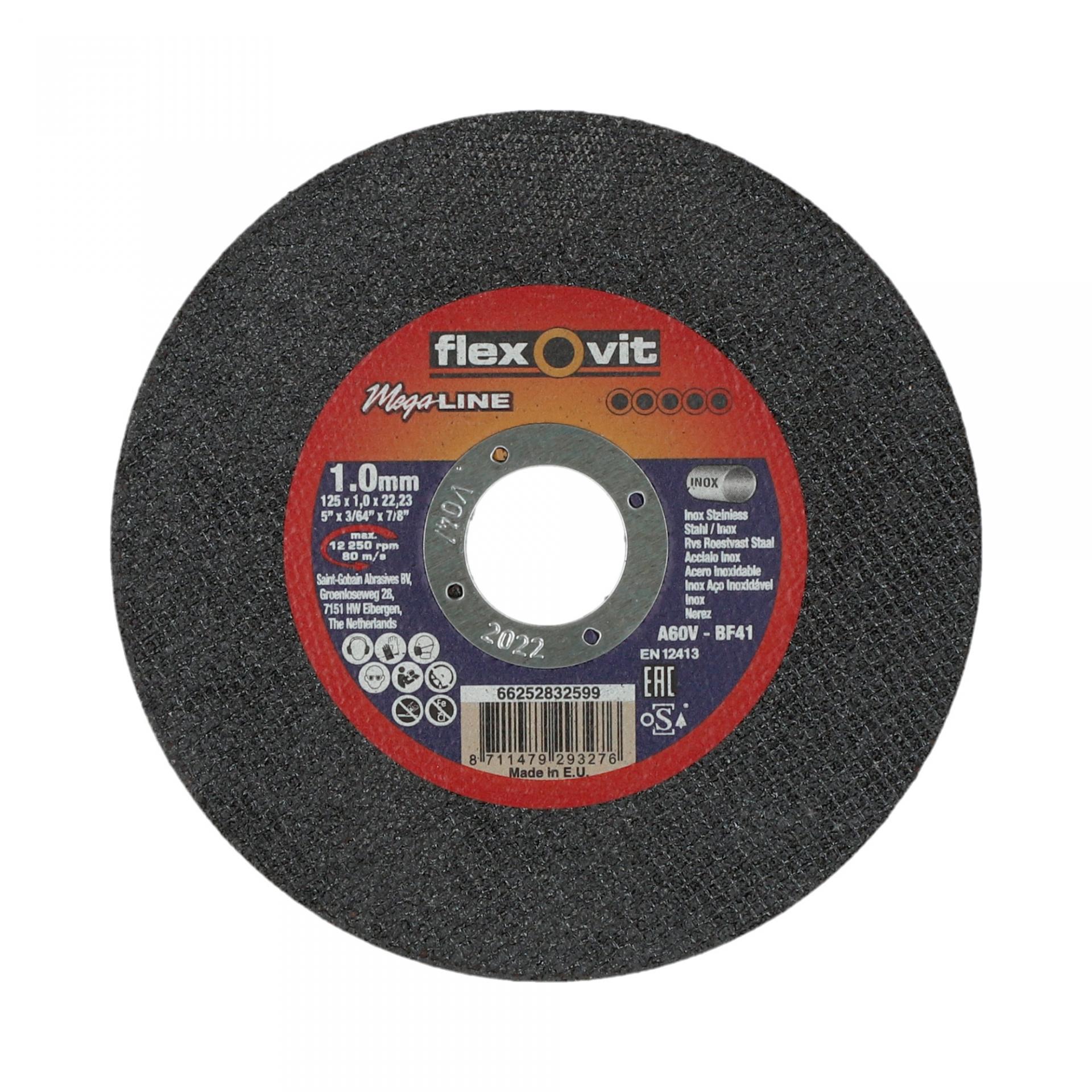 Socomo disque flexovit megaline inox 1 0 x 125 vente france